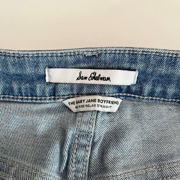 Sam Edelman Light Denim Distressed Jeans,‎ Light Denim Ripped Jeans Y1 - Picture 9 of 12